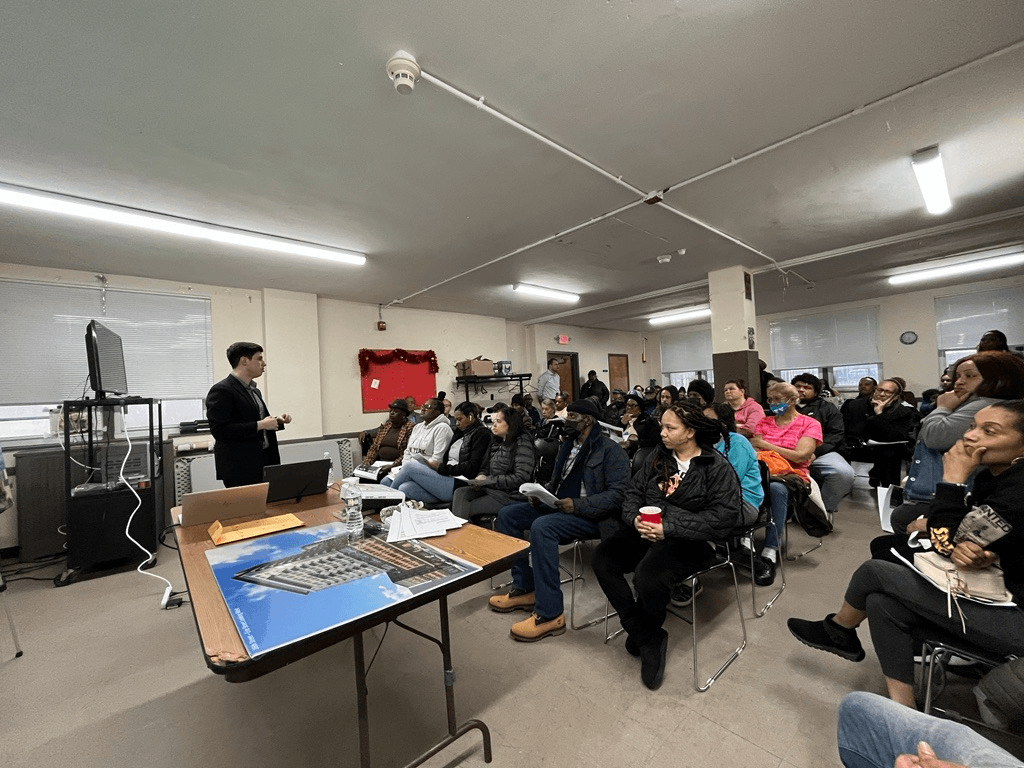 community meeting for holland gardens